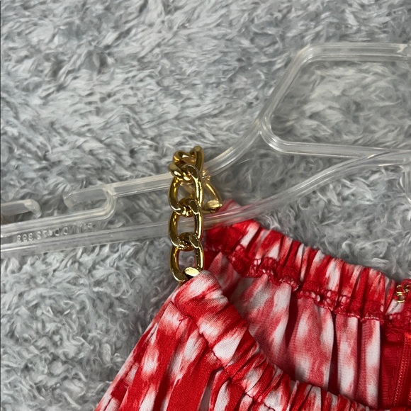 Michael Kors Red and White Midi Dress - Picture 9 of 11